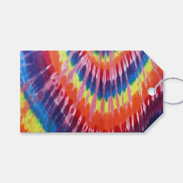 Etiqueta de regalo de TIE DYE (Frente (Horizontal))
