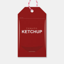 Etiqueta de regalo de Tomate Rojo Ketchup de perso