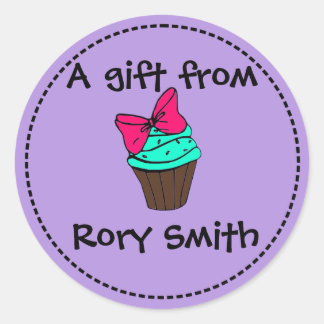 Etiqueta de regalo de torta