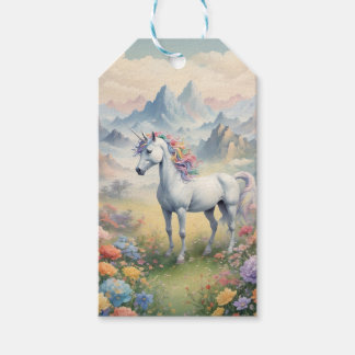 Etiqueta de regalo de unicornio