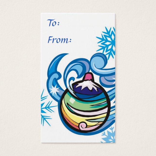 Etiqueta de regalo de vacaciones (Frente)