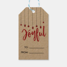Etiqueta de regalo de vacaciones alegres