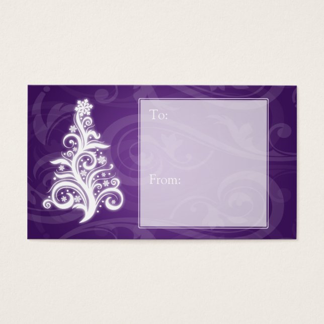 Etiqueta de regalo de vacaciones Arroz de árbol de (Frente)