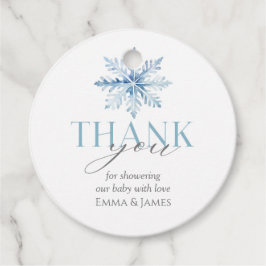 Etiqueta de regalo de vacaciones de copo de nieve