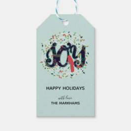 Etiqueta de regalo de vacaciones de Navidades de A