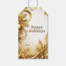 Etiqueta de regalo de vacaciones de Navidades de h