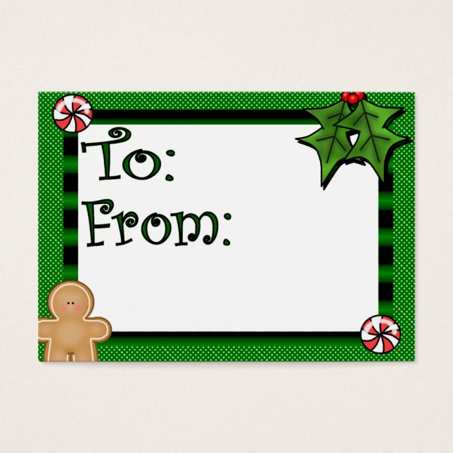 Etiqueta de regalo de vacaciones de Personalizado  (Frente)