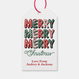 Etiqueta de regalo de vacaciones Feliz Navidad