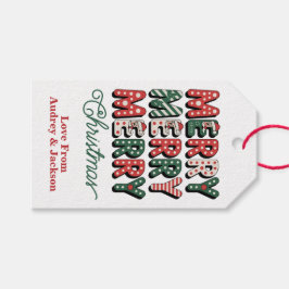 Etiqueta de regalo de vacaciones Feliz Navidad