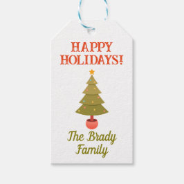 Etiqueta de regalo de vacaciones personalizada