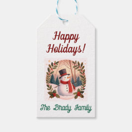 Etiqueta de regalo de vacaciones personalizada