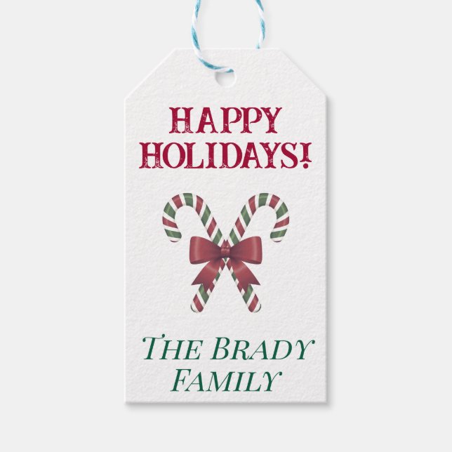 Etiqueta de regalo de vacaciones personalizada (Anverso)