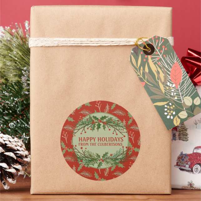 Etiqueta de regalo de vacaciones personalizada (Vacaciones)