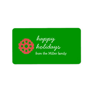 Etiqueta de regalo de vacaciones personalizada adh