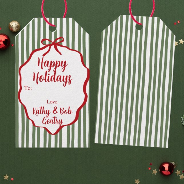 Etiqueta de regalo de vacaciones personalizada con (Subido por el creador)