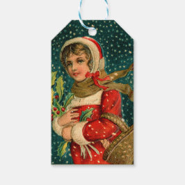 Etiqueta de regalo de vacaciones vintage para navi