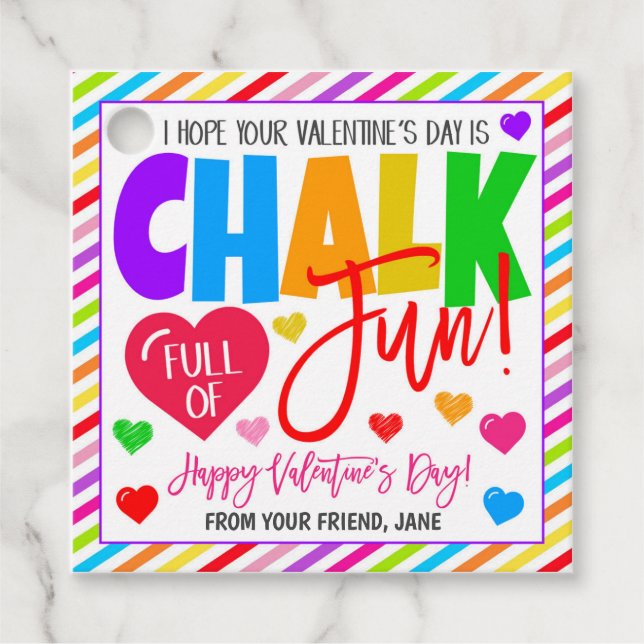Etiqueta de regalo de Valentine Chalk (Anverso)