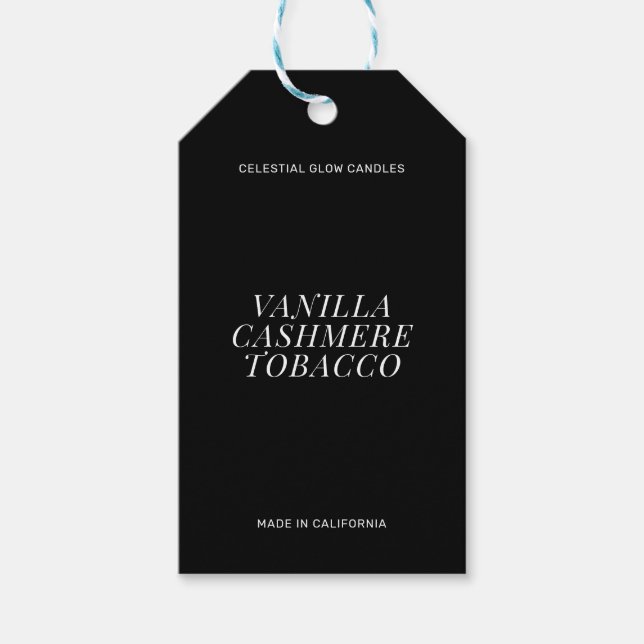 Etiqueta de regalo de vela moderna simple branding (Anverso)