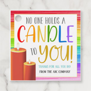 Etiqueta de regalo de velas