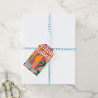 Etiqueta de regalo de verano