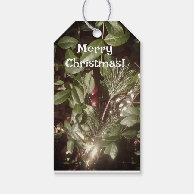 Etiqueta de regalo de verde para navidades (Anverso)