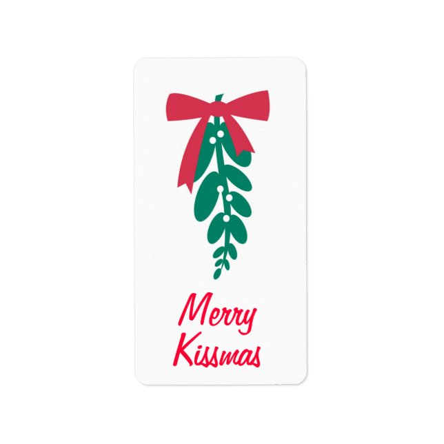 Etiqueta de regalo de WagToWishes _Mistletoe Merry (Frente)