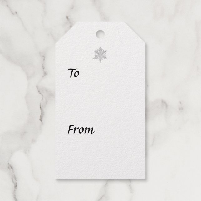 ETIQUETA DE REGALO DE WILSON BENTLEY SNOWFLAKE (Reverso)