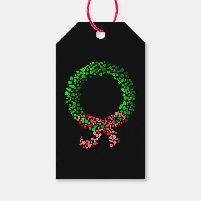 Etiqueta de regalo de Wreath (Anverso)