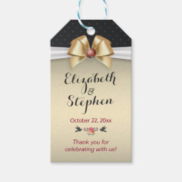 Etiqueta de regalo del Boda del diamante rojo de l