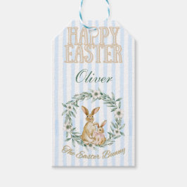 Etiqueta de regalo del conejo de Pascua