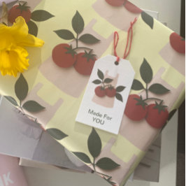 Etiqueta de Regalo del Delantal de Tomate | Embal