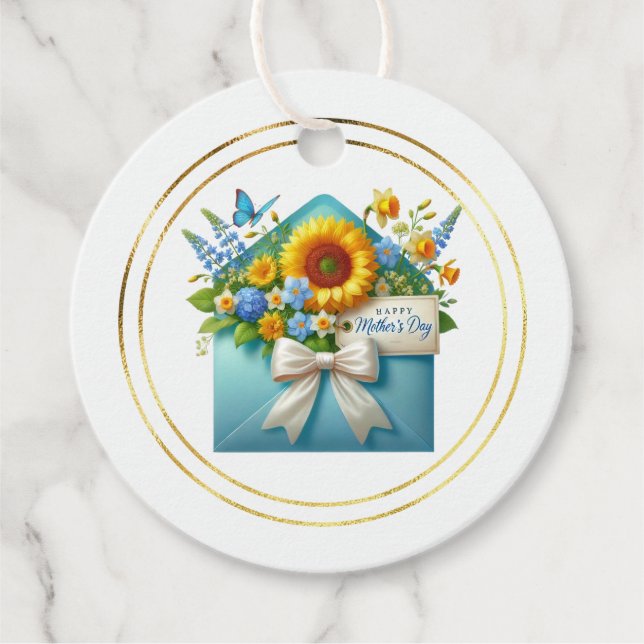 Etiqueta de regalo del Día de la Madre (Anverso)