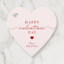 etiqueta de regalo del día de la VALENTINA, simple