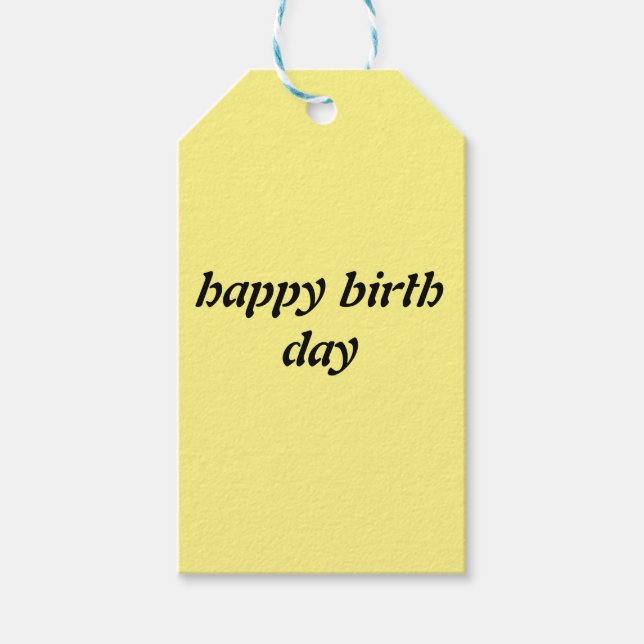 etiqueta de regalo del día de nacimiento feliz ama (Anverso)