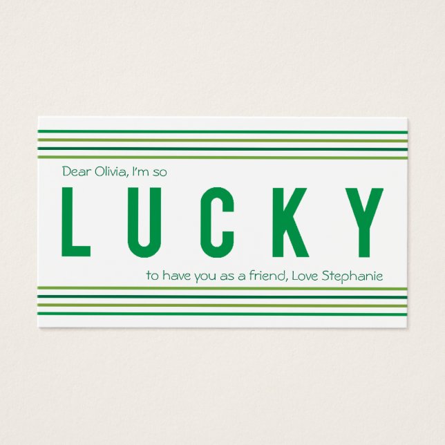 Etiqueta de regalo del Día de San Patricio, Green  (Frente)