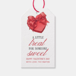 Etiqueta de regalo del Día de San Valentín con cor