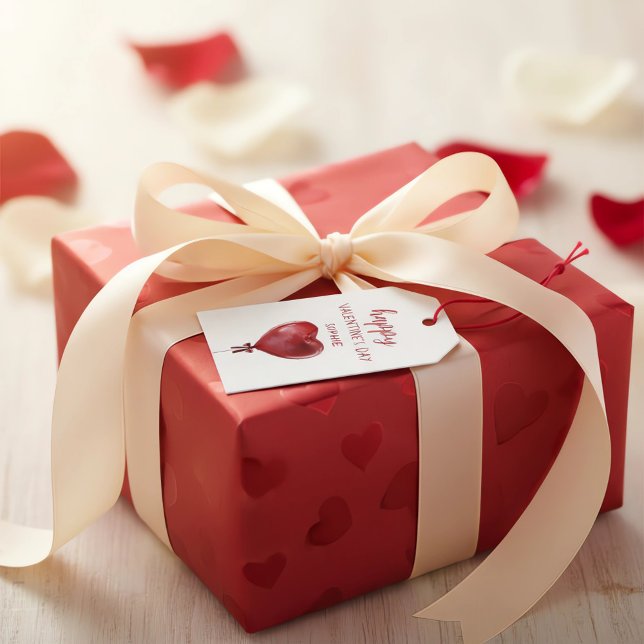 Etiqueta de regalo del Día de San Valentín con glo (Subido por el creador)