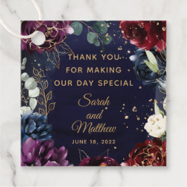 Etiqueta de regalo del favor de la boda de la Mari