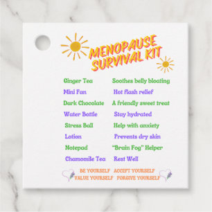 Etiqueta de regalo del kit de supervivencia de men