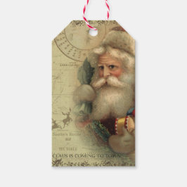 Etiqueta de regalo del Mapa Mundial de Ruta de San