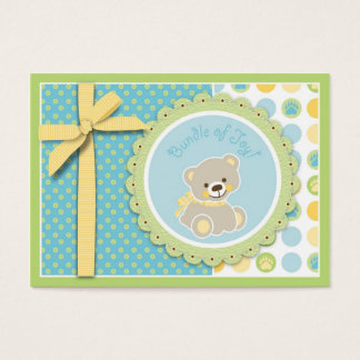 Etiqueta de regalo del oso de bienvenida