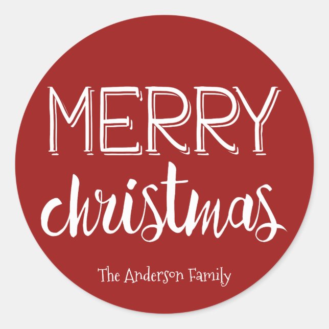 Etiqueta de regalo del Pegatina de navidad (Anverso)