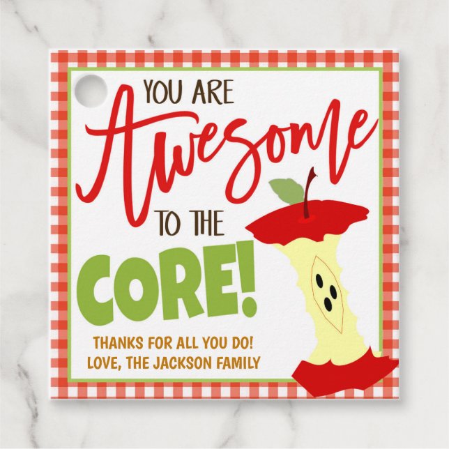 Etiqueta de regalo del profesor (Anverso)