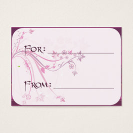 Etiqueta de regalo - Desplazamientos de ciruela