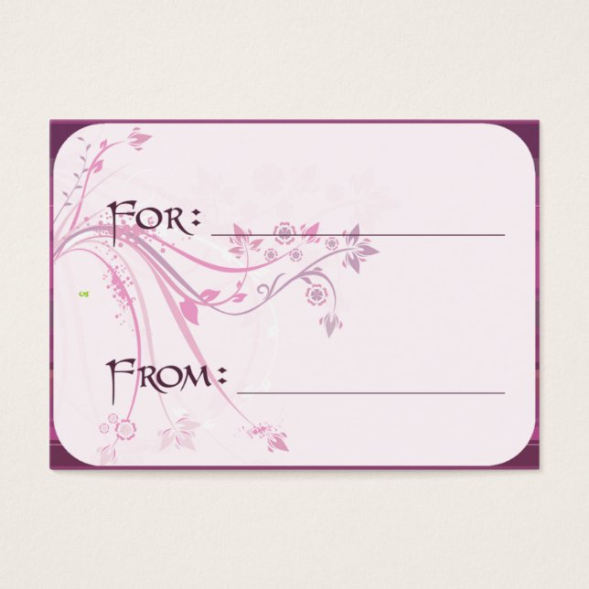 Etiqueta de regalo - Desplazamientos de ciruela (Frente)