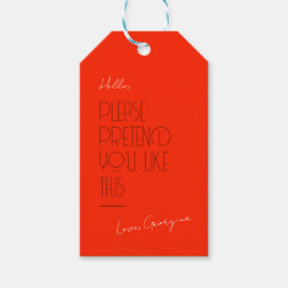 Etiqueta de regalo divertida