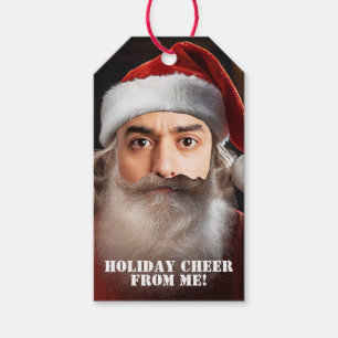 Etiqueta de regalo divertida de Santa secreto. Agr