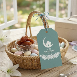 Etiqueta de regalo Eid Mubarak 1447H Luna Crecient