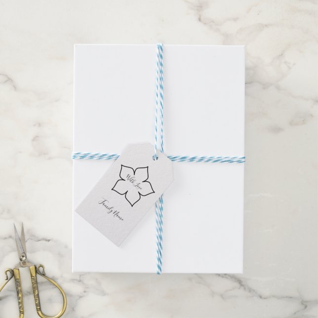 Etiqueta de regalo elegante personalizada (Con cuerda)