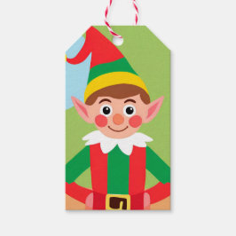 Etiqueta de regalo Elf para navidades